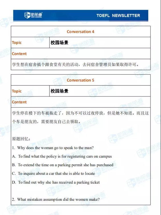 1.5托福聽力考試真題