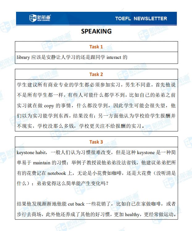 1.4托福口語考試真題下午場