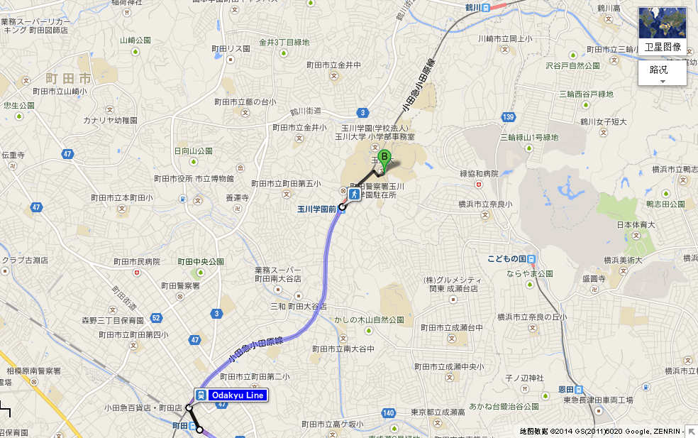 日本SAT考點(diǎn)之玉川學(xué)園地圖