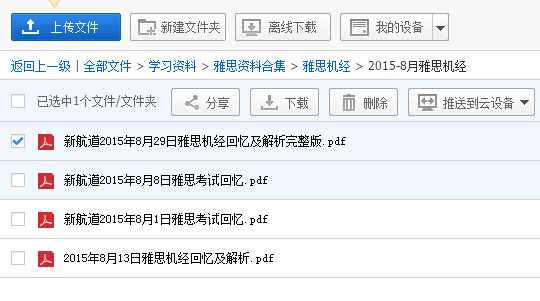 2015年8月29日雅思機(jī)經(jīng)真題回憶 PDF格式下載