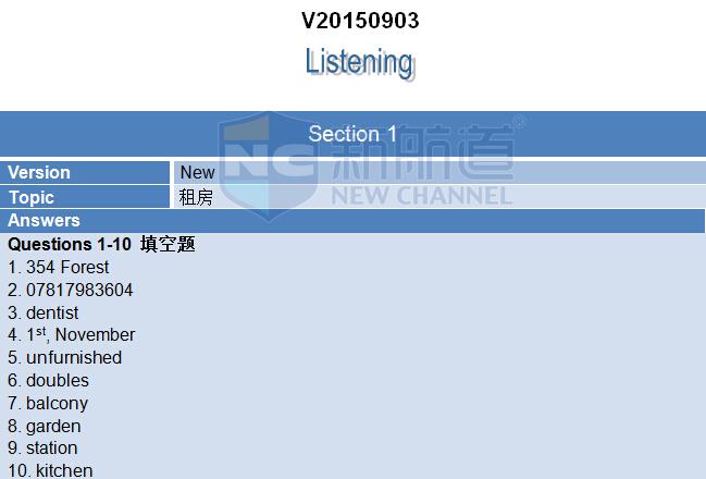 2015年9月3日完整版雅思機經回憶及解析