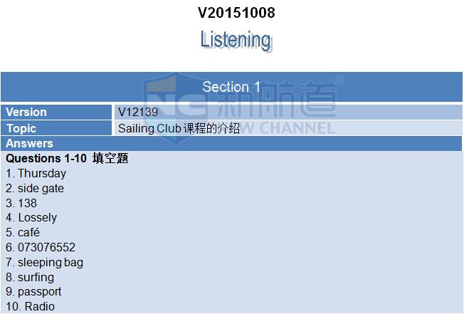 新航道版2015年10月8日雅思機經回憶及解析