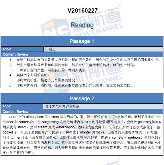 2016年2月27日托福真題回憶完整版